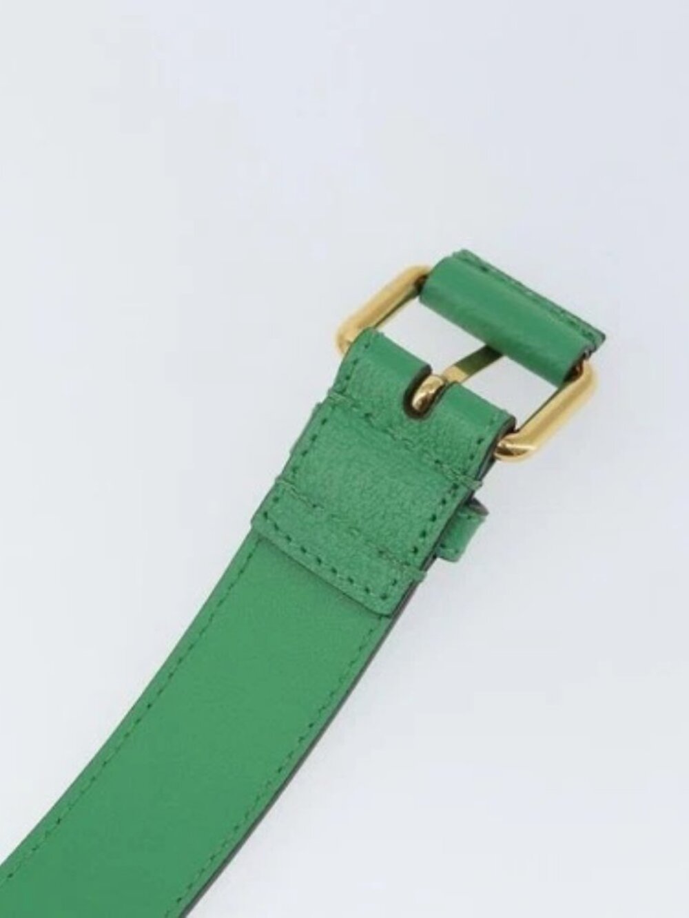 GUCCI Gucci × Adidas Belt Leather 43.3"" Green - Picture 6 of 11